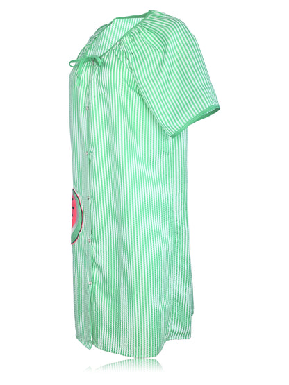 JEFFRICO House Dresses for Women with Pockets - Lightweight Breathable Short Sleeve Muumuu & Nightgowns - Snap Front Housecoat and Dusters for Women