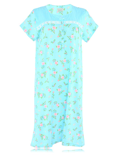 JEFFRICO Womens Short Sleeve Nightgowns Sleepwear Soft Pajama Dress Nightshirts