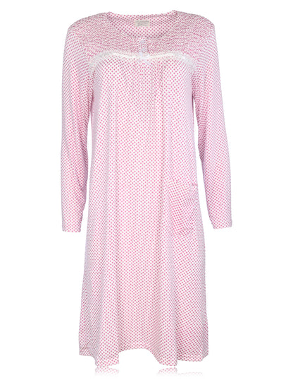 JEFFRICO Womens Long Sleeve Nightgowns Sleepwear Soft Pajama Dress Nightshirts