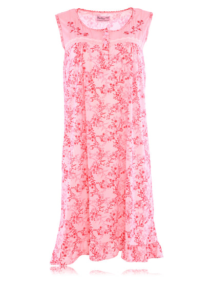 JEFFRICO Womens Sleeveless Nightgowns Sleepwear Soft Pajama Dress Nightshirts