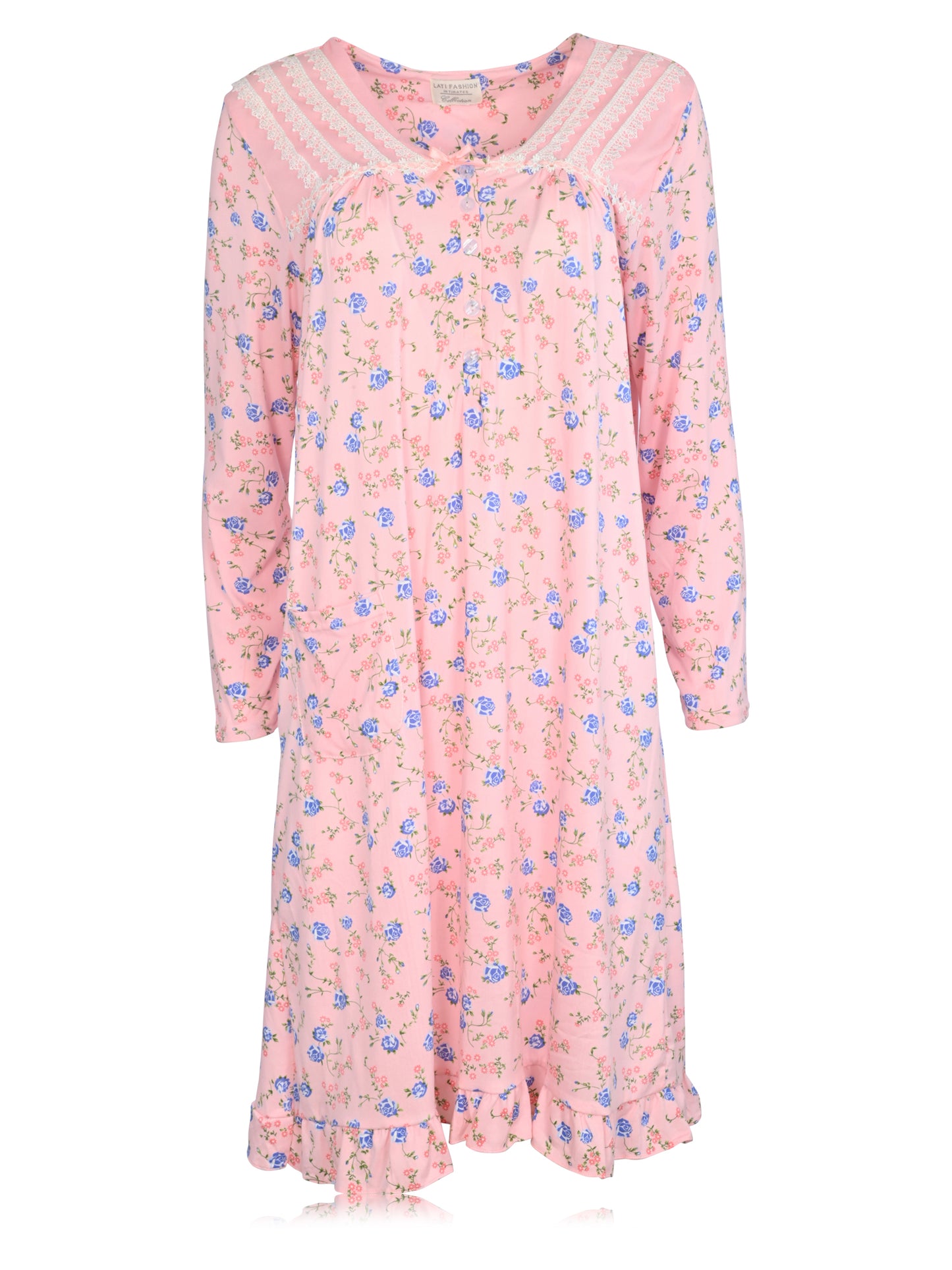 JEFFRICO Womens Long Sleeve Nightgowns Sleepwear Soft Pajama Dress Nightshirts