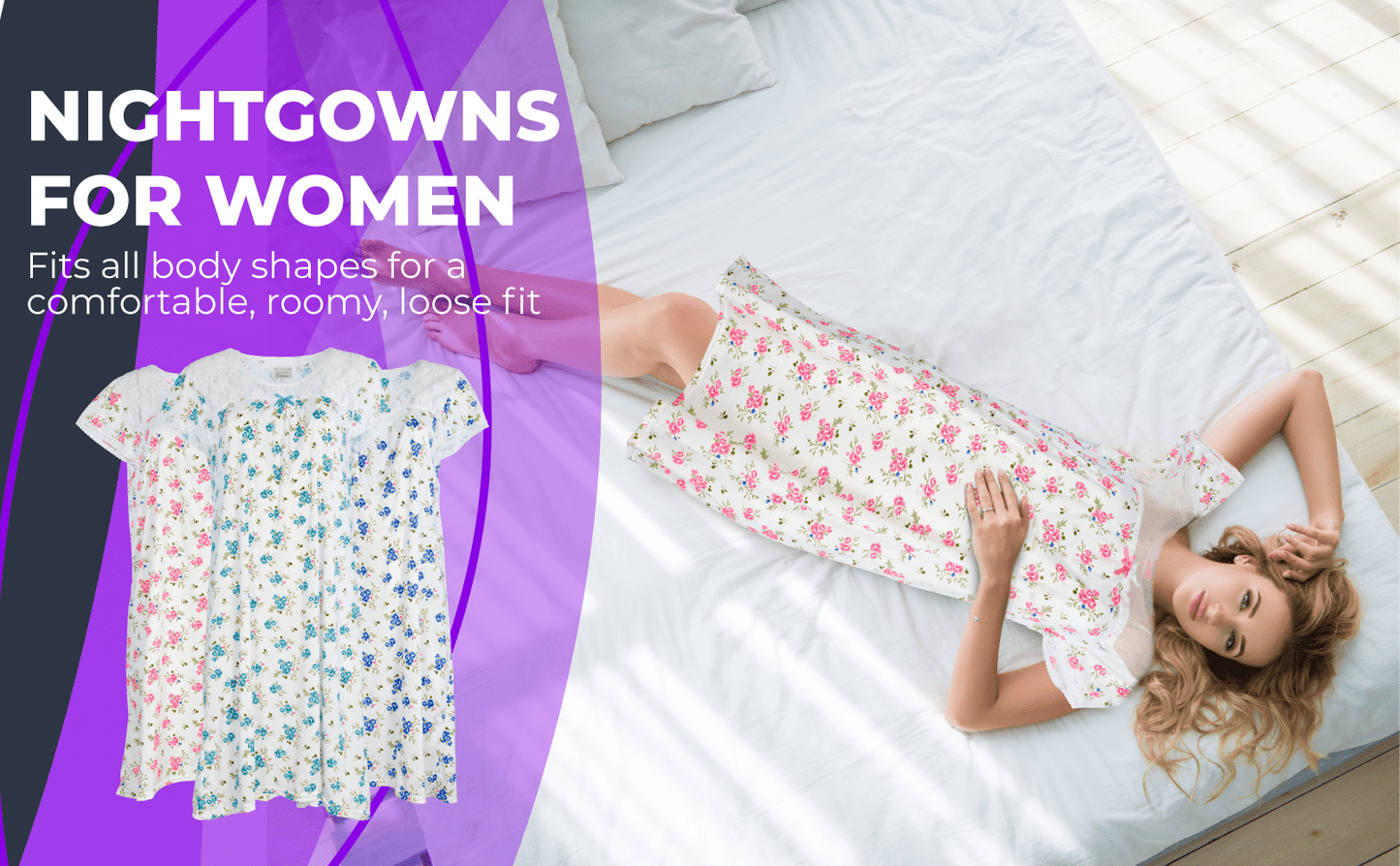 JEFFRICO Womens Nightgowns Sleepwear Soft Pajama Dress Nightshirts