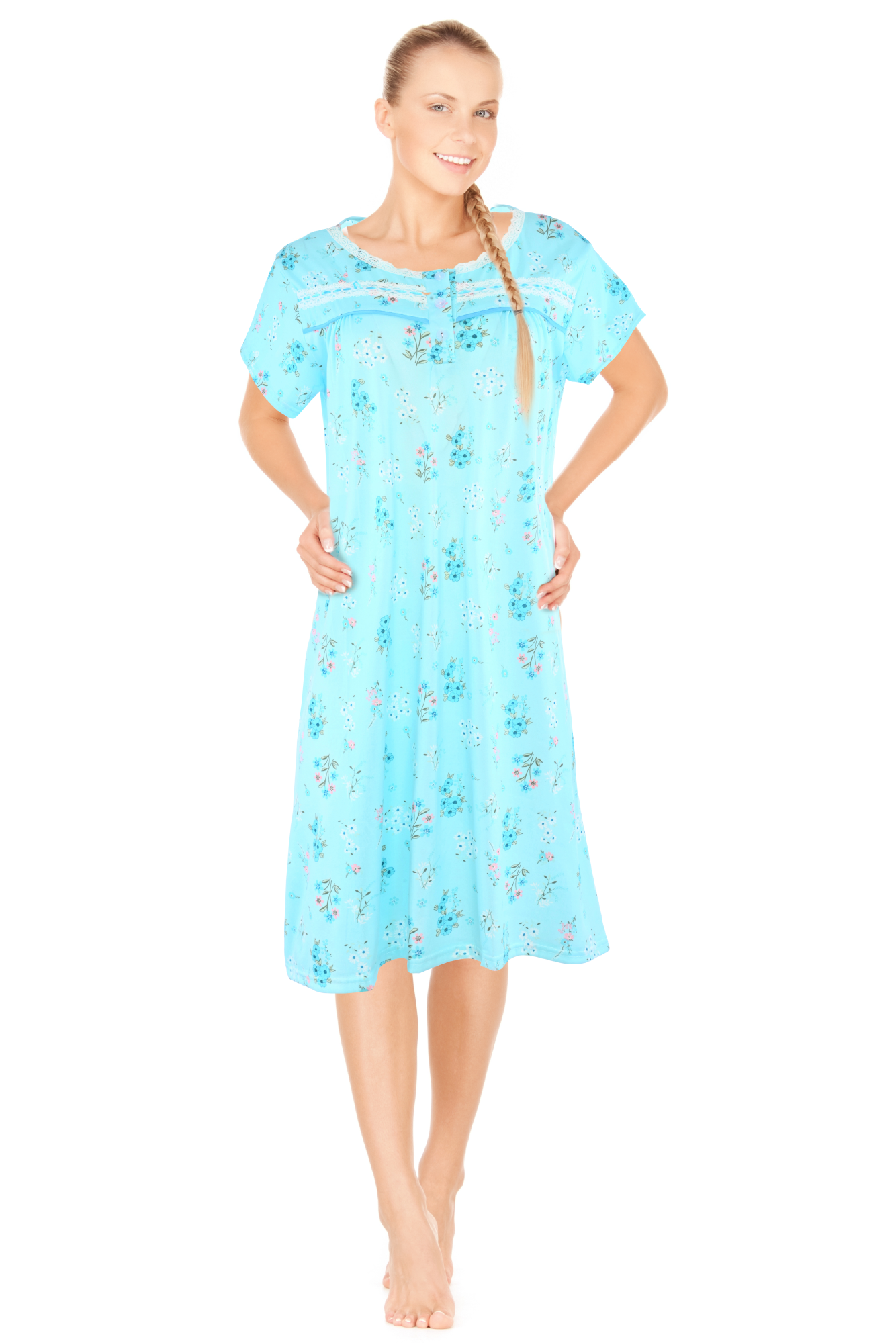 JEFFRICO Womens Nightgowns Sleepwear Soft Pajama Dress Nightshirts