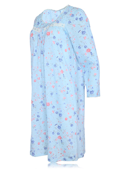 JEFFRICO Womens Long Sleeve Nightgowns Sleepwear Soft Pajama Dress Nightshirts