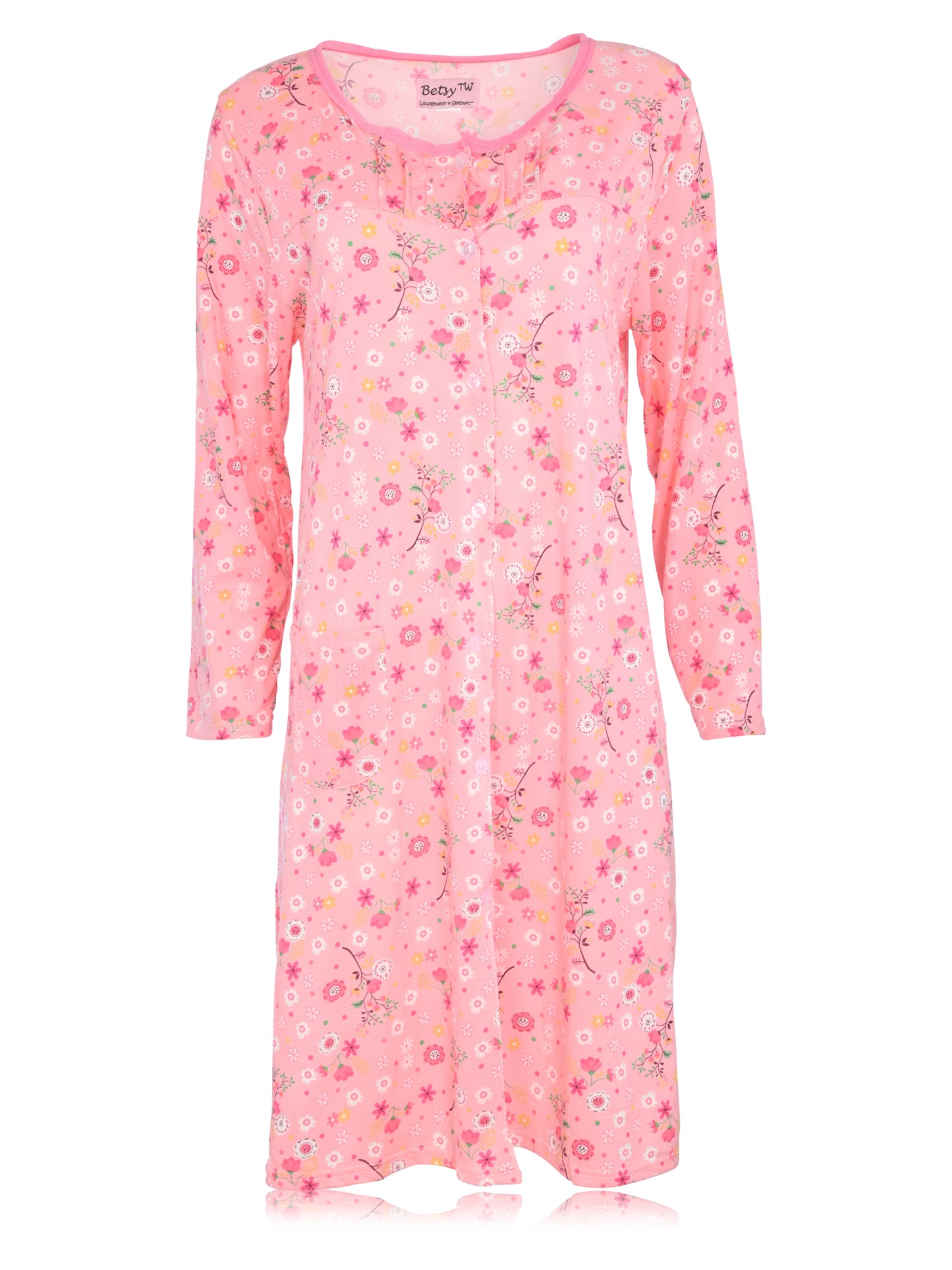 JEFFRICO Womens Long Sleeve Nightgowns Sleepwear Soft Pajama Dress Nightshirts