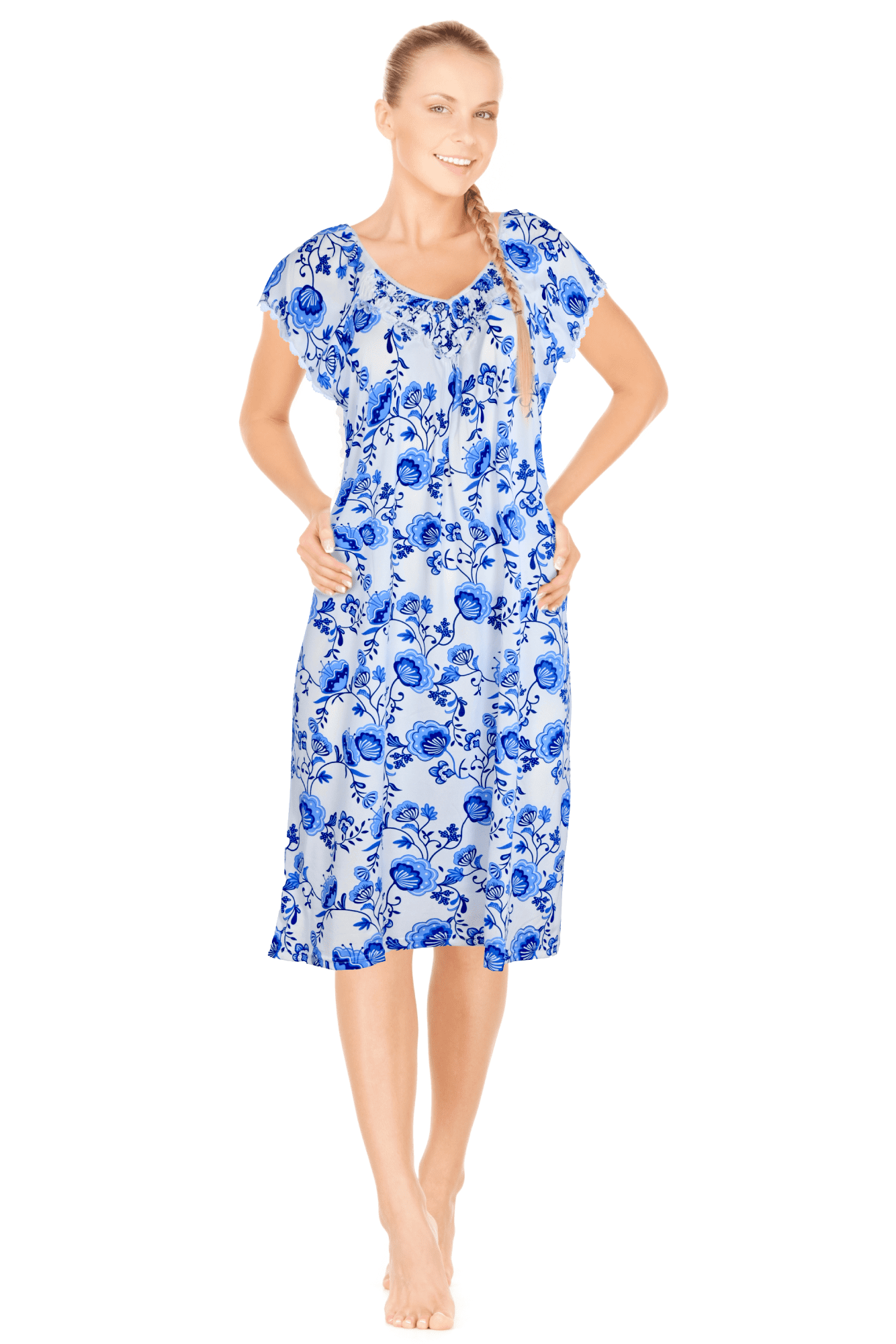 JEFFRICO Womens Nightgowns Sleepwear Soft Pajama Dress Nightshirts