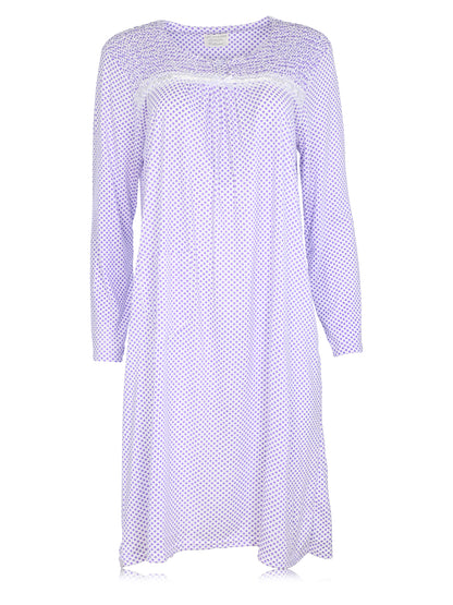 JEFFRICO Womens Long Sleeve Nightgowns Sleepwear Soft Pajama Dress Nightshirts
