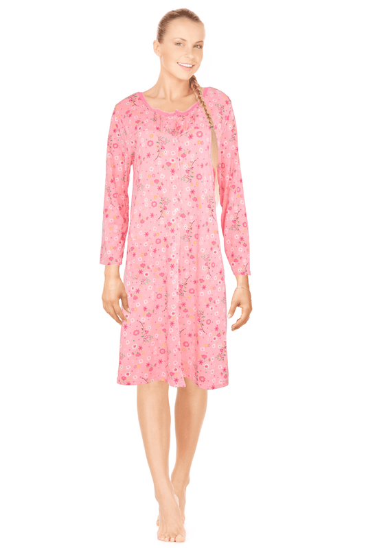 JEFFRICO Womens Long Sleeve Nightgowns Sleepwear Soft Pajama Dress Nightshirts