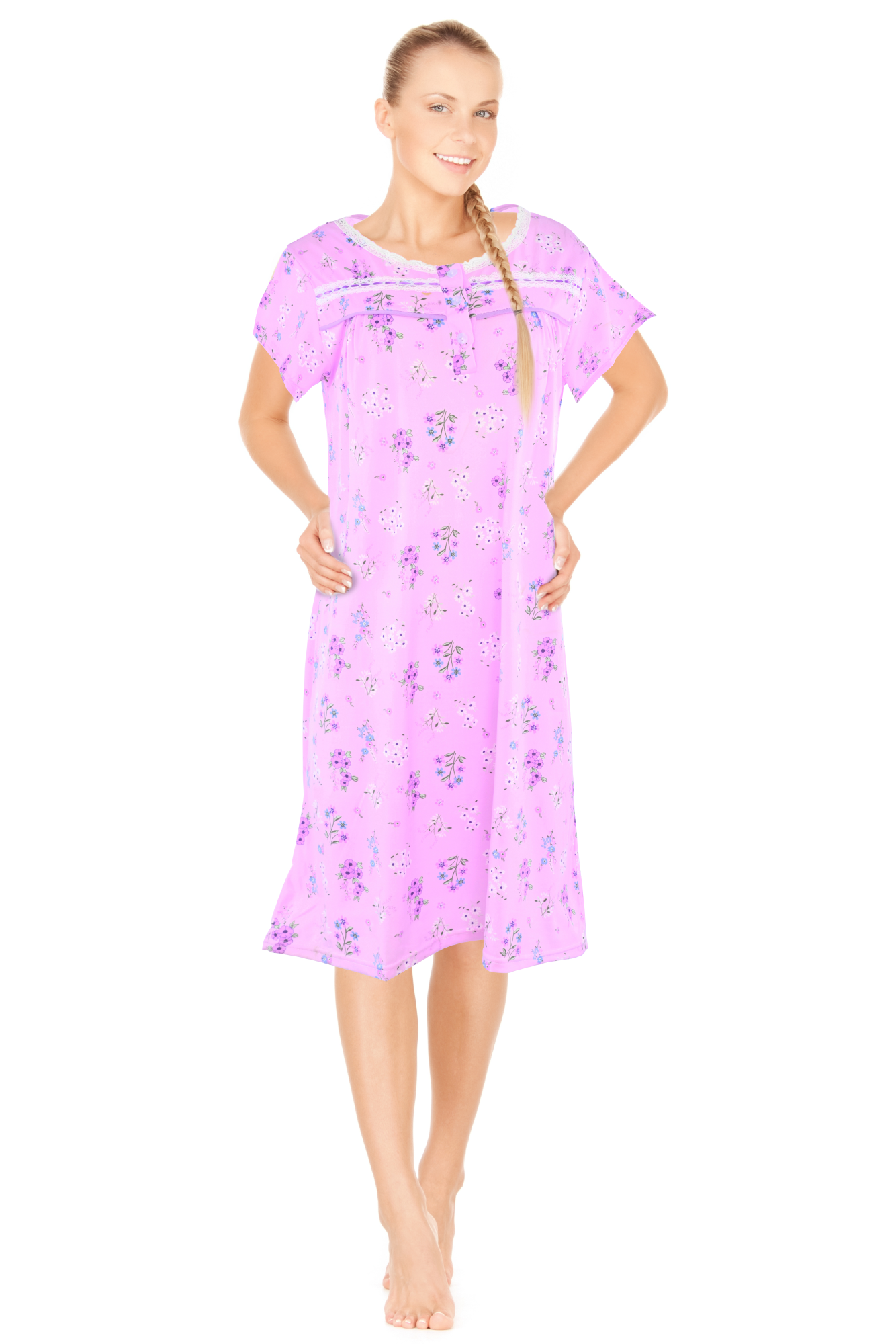 JEFFRICO Womens Nightgowns Sleepwear Soft Pajama Dress Nightshirts