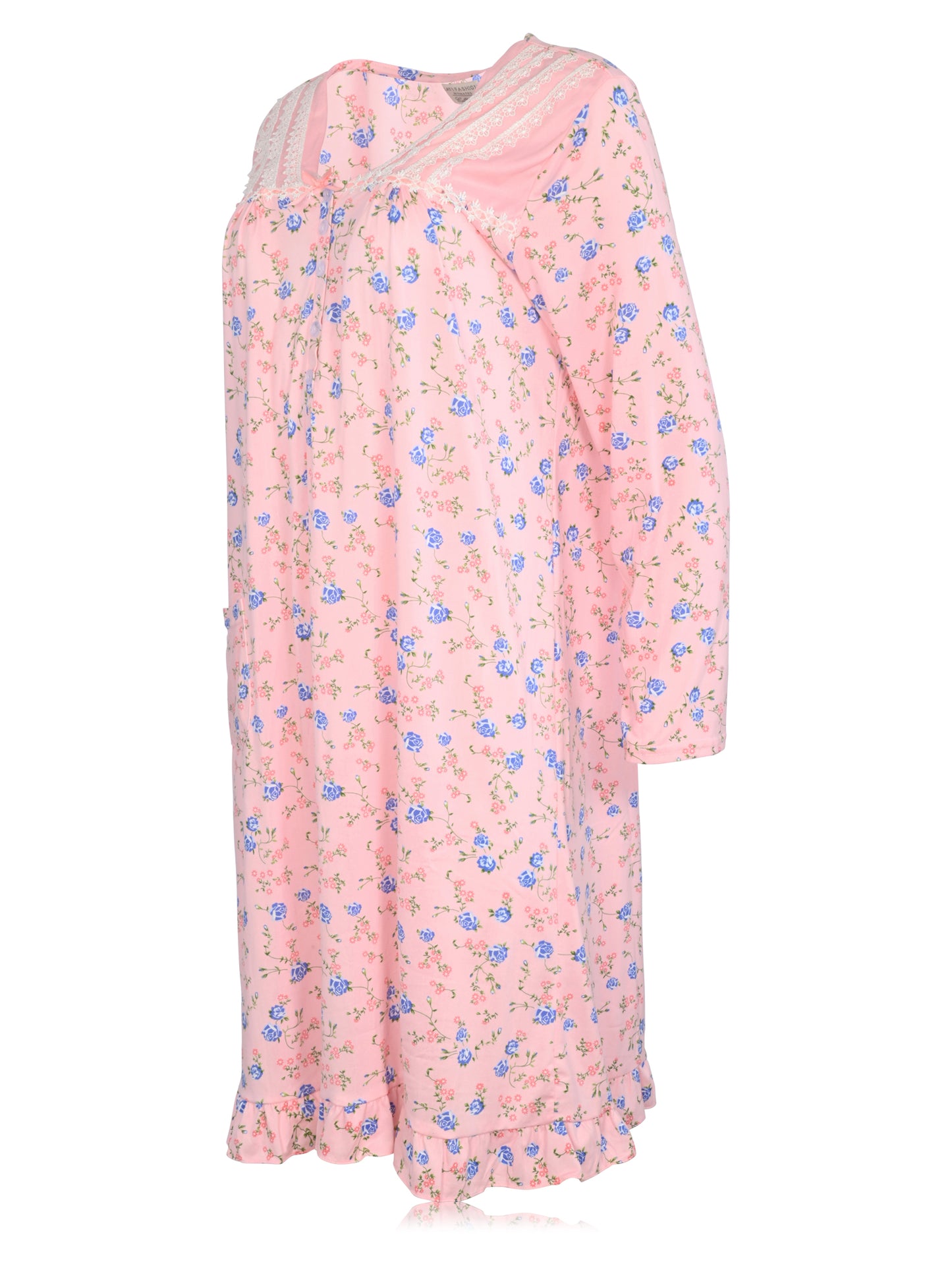 JEFFRICO Womens Long Sleeve Nightgowns Sleepwear Soft Pajama Dress Nightshirts