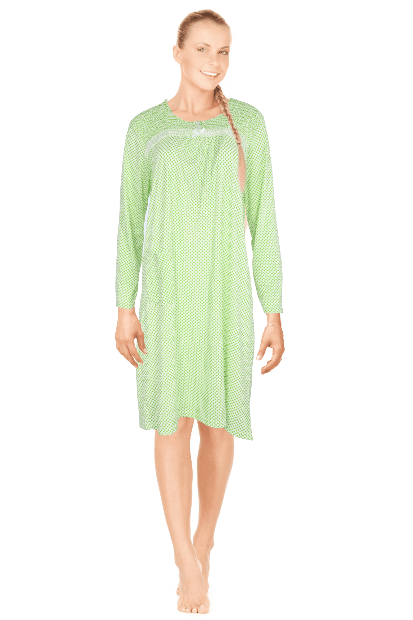JEFFRICO Womens Long Sleeve Nightgowns Sleepwear Soft Pajama Dress Nightshirts