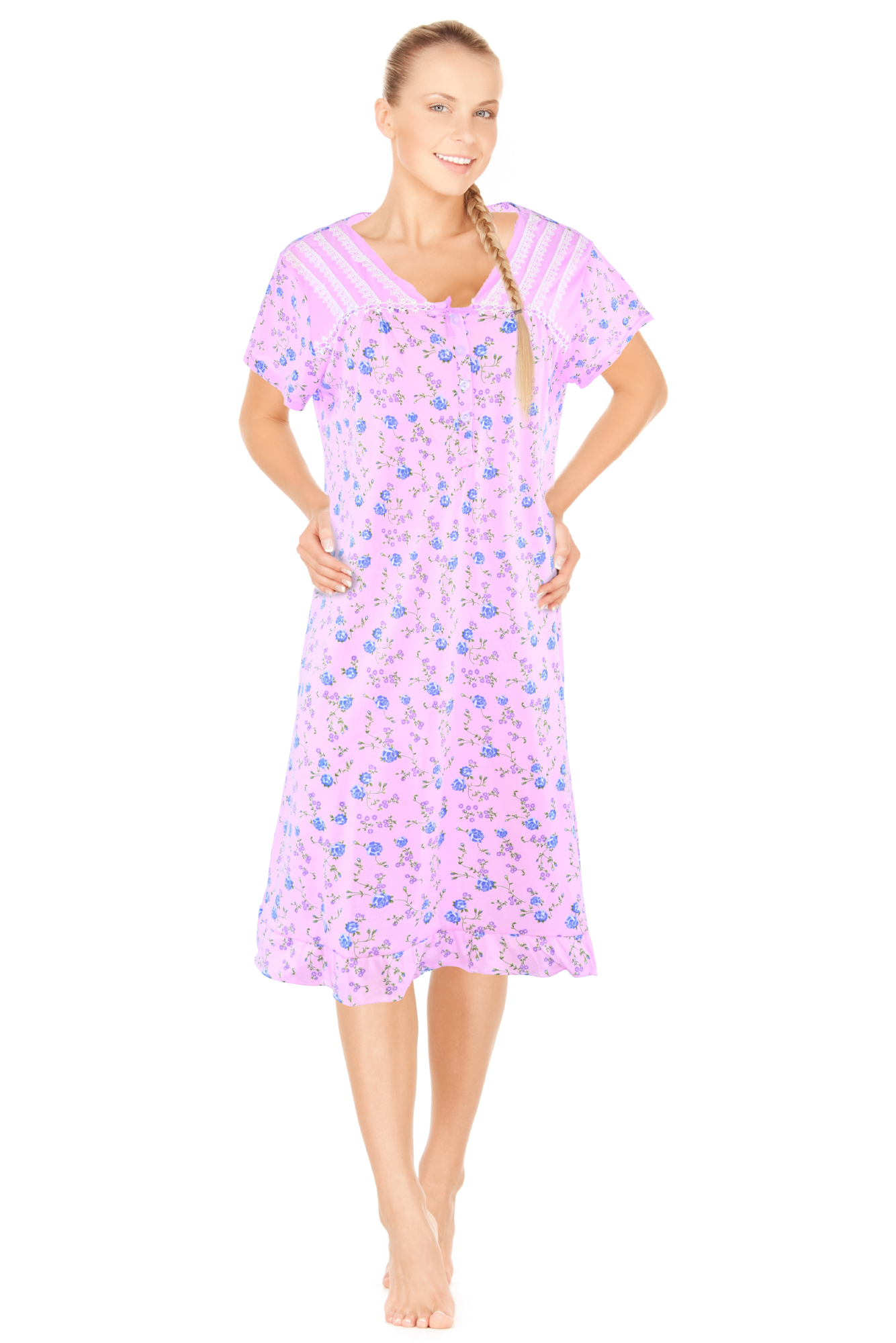 JEFFRICO Womens Nightgowns Sleepwear Soft Pajama Dress Nightshirts