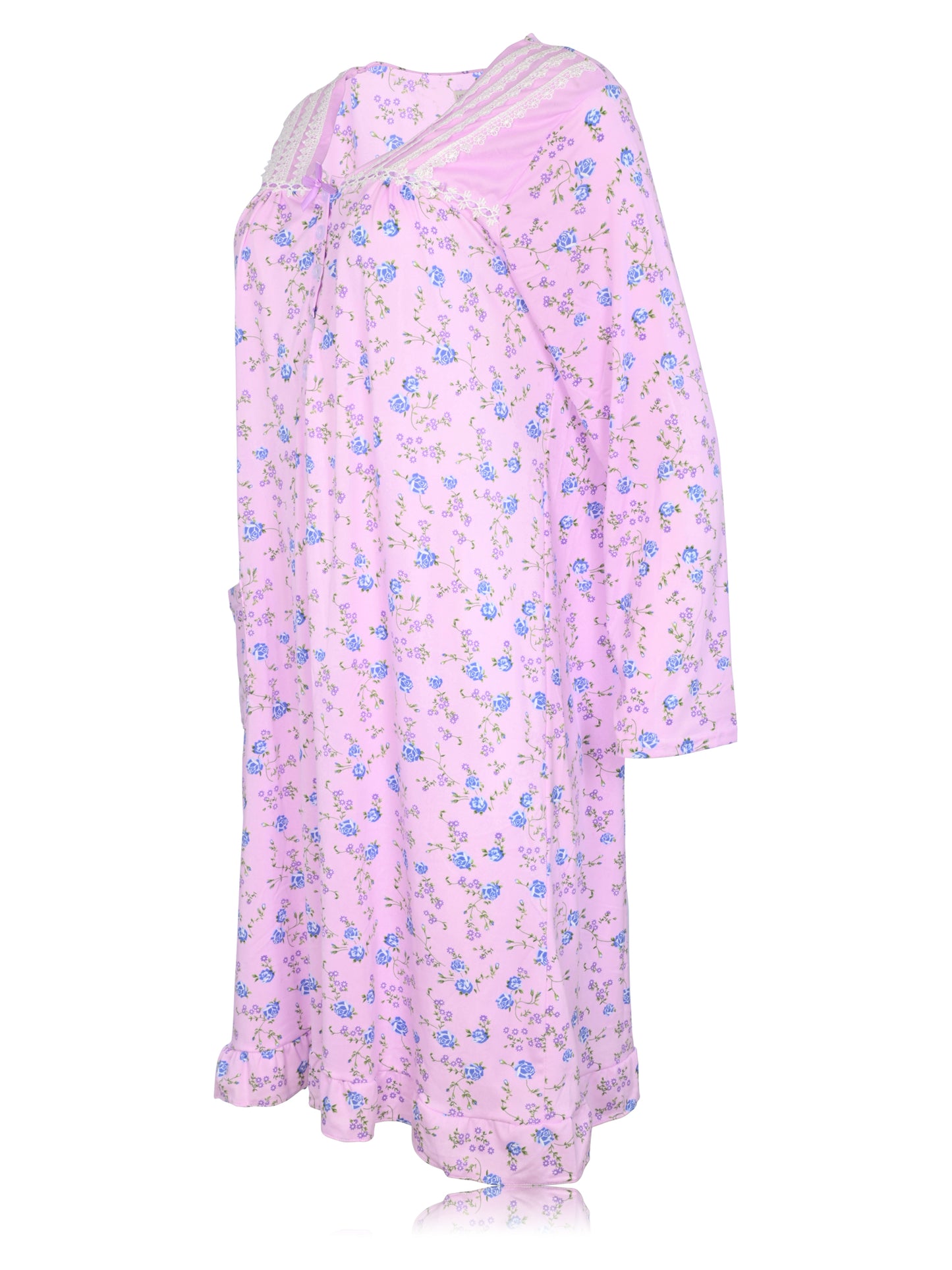 JEFFRICO Womens Long Sleeve Nightgowns Sleepwear Soft Pajama Dress Nightshirts