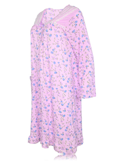 JEFFRICO Womens Long Sleeve Nightgowns Sleepwear Soft Pajama Dress Nightshirts