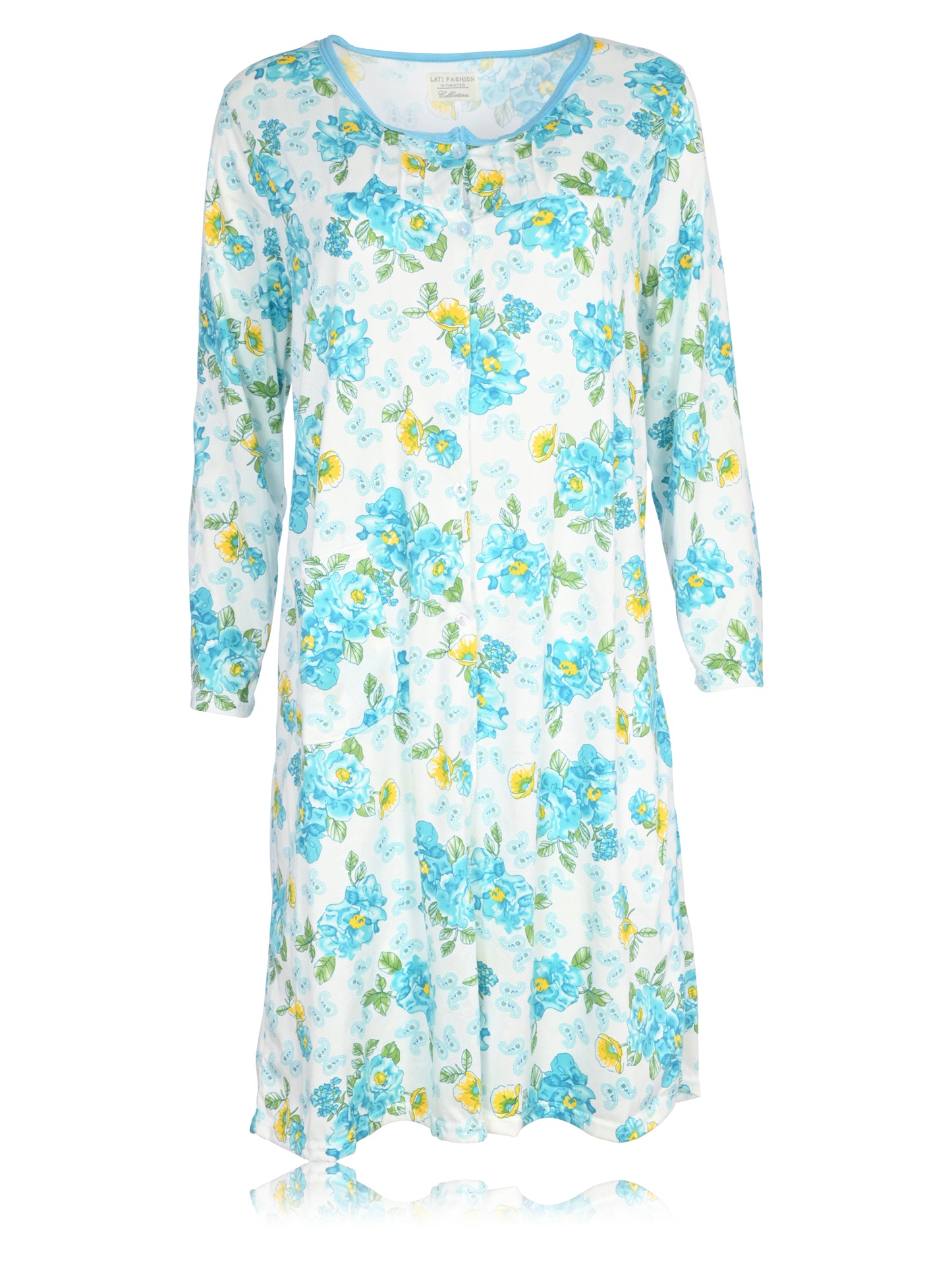 JEFFRICO Womens Long Sleeve Nightgowns Sleepwear Soft Pajama Dress Nightshirts