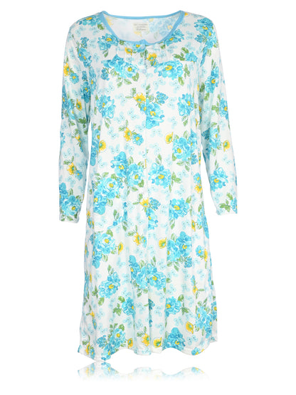JEFFRICO Womens Long Sleeve Nightgowns Sleepwear Soft Pajama Dress Nightshirts