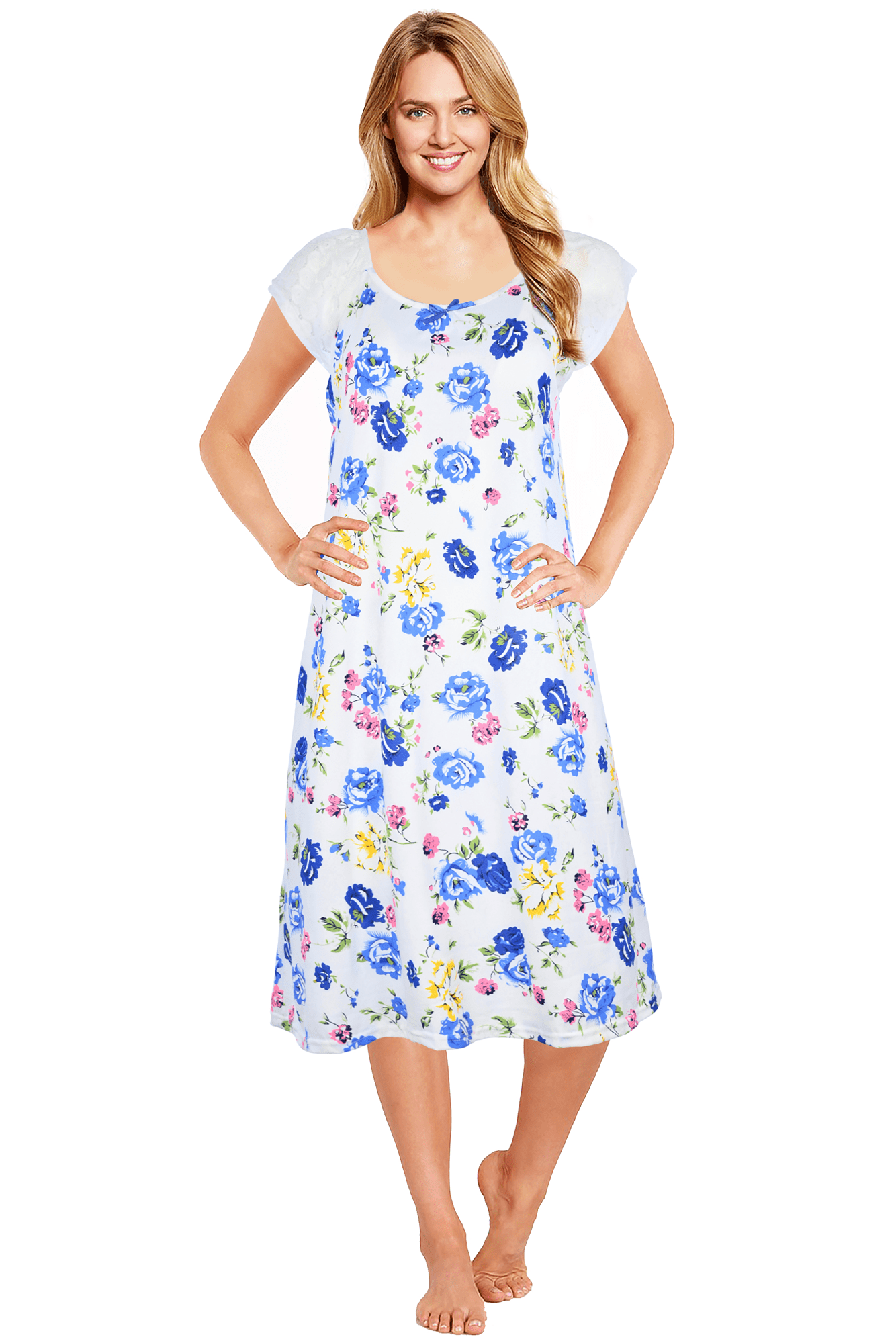 JEFFRICO Womens Nightgowns Sleepwear Soft Pajama Dress Nightshirts