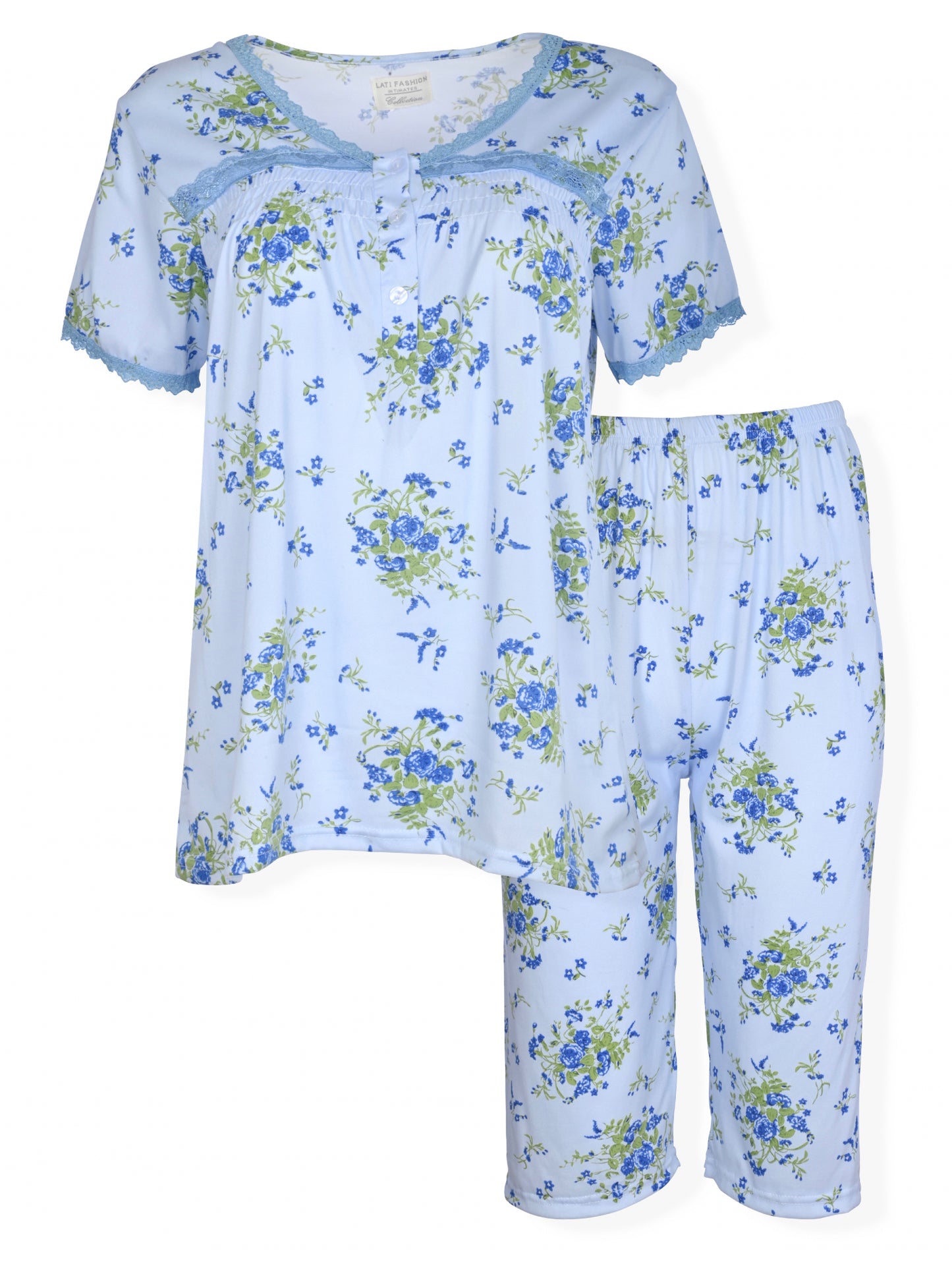 JEFFRICO Womens Pajamas For Women Capri Set Sleepwear Soft Pajamas