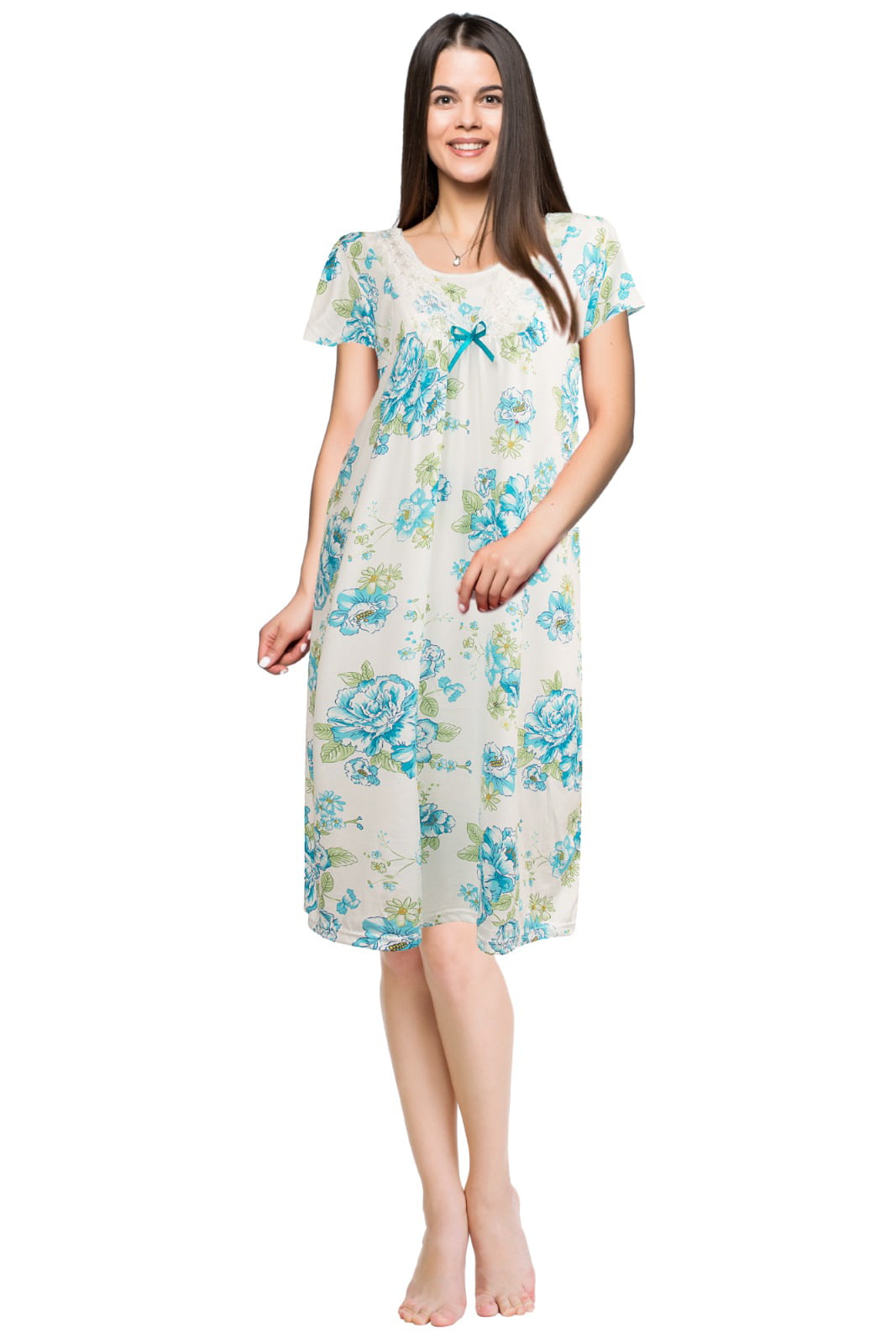 JEFFRICO Womens Nightgowns Sleepwear Soft Pajama Dress Nightshirts