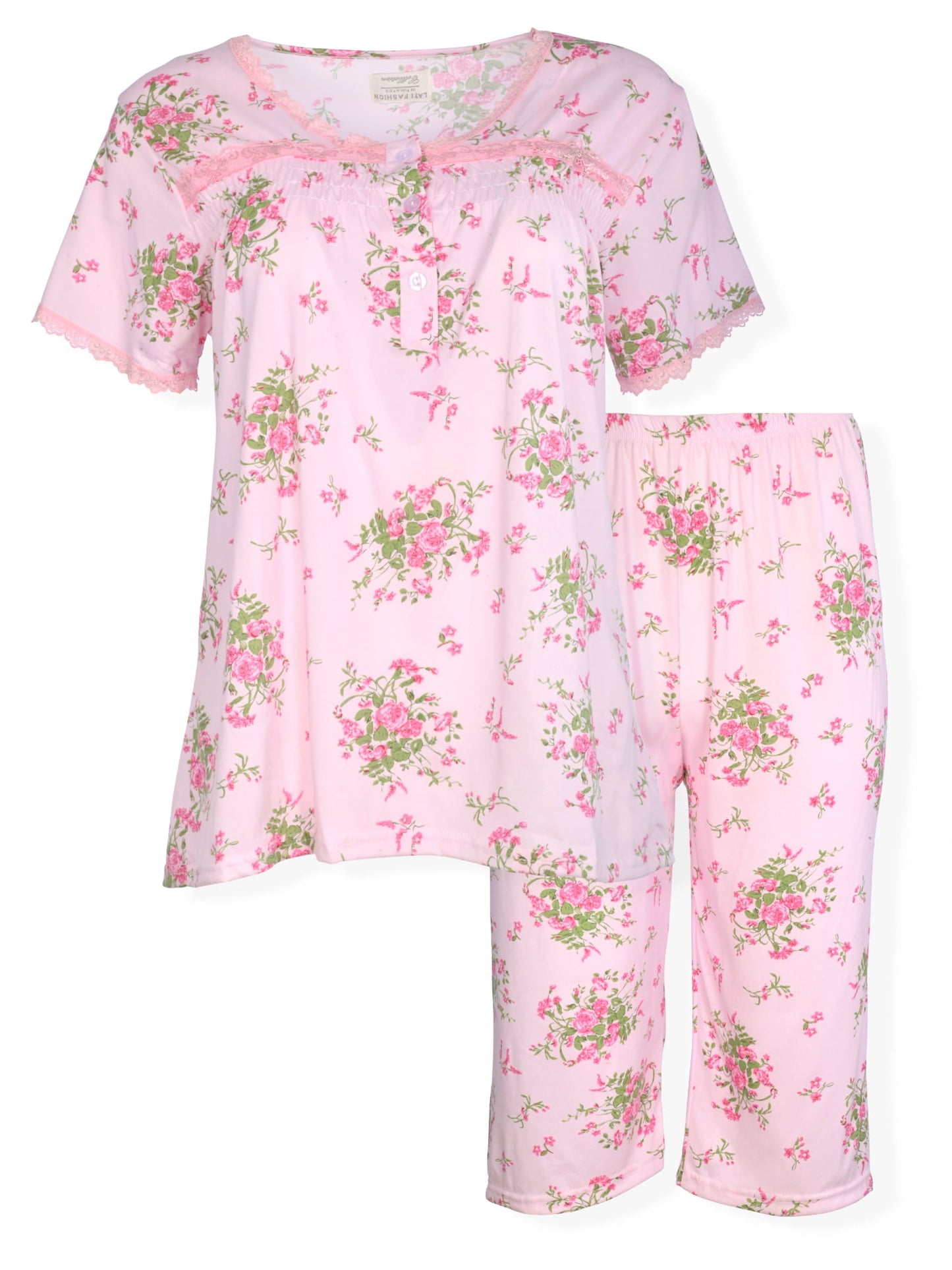 JEFFRICO Womens Pajamas For Women Capri Set Sleepwear Soft Pajamas
