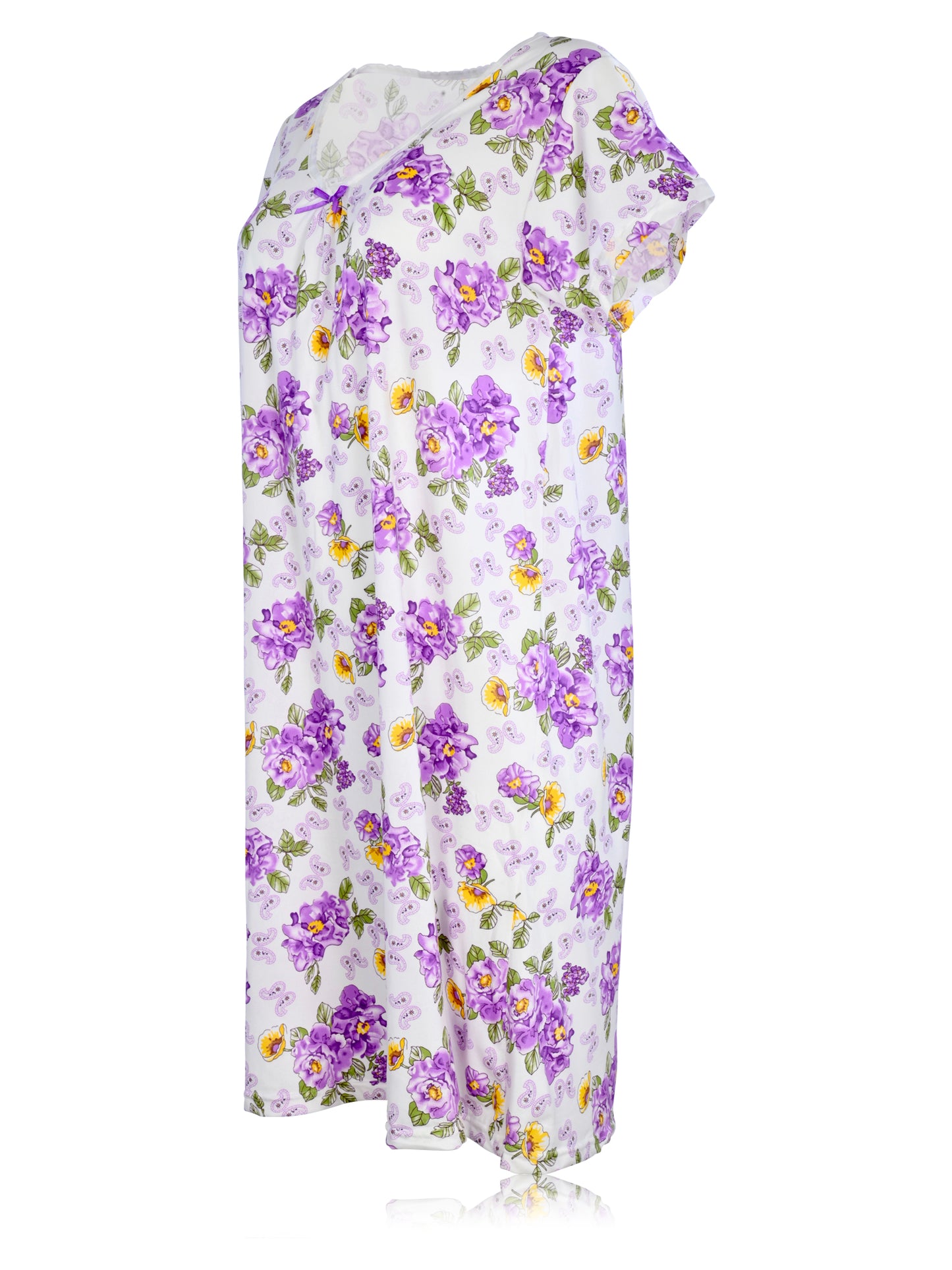 JEFFRICO Womens Nightgowns Short Sleeve Sleepwear Soft Pajama Dress Nightshirts