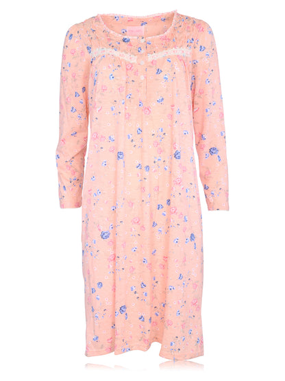JEFFRICO Womens Long Sleeve Nightgowns Sleepwear Soft Pajama Dress Nightshirts