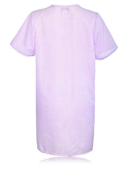 JEFFRICO House Dresses for Women with Pockets - Lightweight Breathable Short Sleeve Muumuu & Nightgowns - Snap Front Housecoat and Dusters for Women
