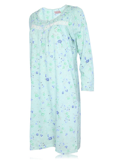JEFFRICO Womens Long Sleeve Nightgowns Sleepwear Soft Pajama Dress Nightshirts