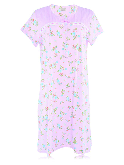 JEFFRICO Womens Short Sleeve Nightgowns Sleepwear Soft Pajama Dress Nightshirts