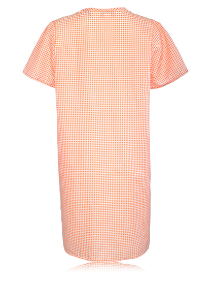 JEFFRICO House Dresses for Women with Pockets - Lightweight Breathable Short Sleeve Muumuu & Nightgowns - Snap Front Housecoat and Dusters for Women