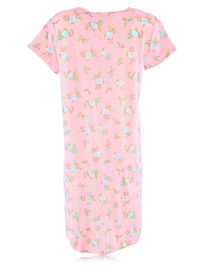 JEFFRICO Womens Short Sleeve Nightgowns Sleepwear Soft Pajama Dress Nightshirts
